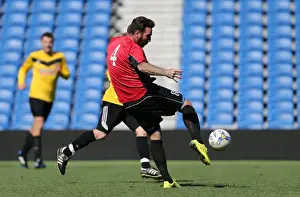 Prints of Play on the pitch match at the American Express Community Stadium, Brighton and Hove, England on 28 April 2015 Play On Pitch 2015 Prints: Brighton & Hove Albion: Play on the Pitch - A 2015 Stadium Experience