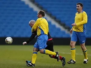 Prints of Play on the pitch match at the American Express Community Stadium, Brighton and Hove, England on 28 April 2015 Play On Pitch 2015 Prints: Brighton & Hove Albion: Play on the Pitch - 28 April 2015 (EVE)