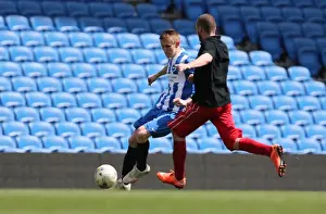 Prints of Play on the pitch match at the American Express Community Stadium, Brighton and Hove, England on 28 April 2015 Play On Pitch 2015 Prints: Brighton & Hove Albion: Play on the Pitch - American Express Community Stadium