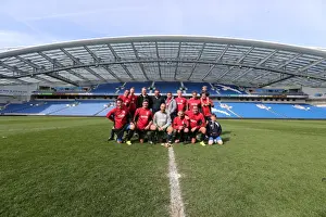 Prints of Play on the pitch match at the American Express Community Stadium, Brighton and Hove, England on 28 April 2015 Play On Pitch 2015 Prints: Brighton & Hove Albion: Play on the Pitch - American Express Community Stadium