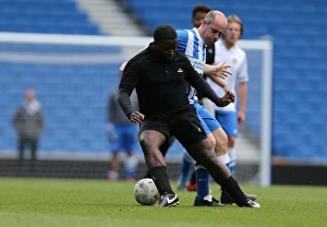Prints of Play on the pitch match at the American Express Community Stadium, Brighton and Hove, England on 28 April 2015 Play On Pitch 2015 Prints: Brighton & Hove Albion: Play on the Pitch - APRIL 2015, American Express Community Stadium