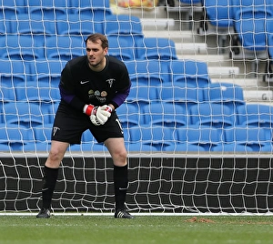 Prints of Play on the pitch match at the American Express Community Stadium, Brighton and Hove, England on 29 April 2015 Play On Pitch 2015 Prints: Brighton & Hove Albion: Play on the Pitch - APRIL 2015