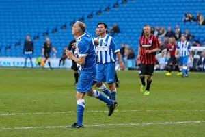 Corporate Football Match 30apr15 Pm Prints: Brighton & Hove Albion: Play on the Pitch - A Exciting Moment from the 30 April 2015 (EVE) Match