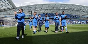 Images Dated 25th April 2015: Brighton and Hove Albion Players Receive Lap of Appreciation after Championship Victory over