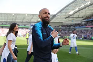 Prints of Lap of appreciation during the Premier League match between Brighton and Hove Albion and Manchester City at the American Express Community Stadium, Falmer, Brighton on the 12th May 2019 2018-19 Matches Prints: Brighton and Hove Albion: Premier League Survival Celebrated with Emotional Lap of Appreciation (12 May 2019)