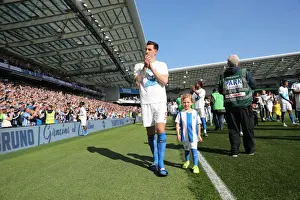 Prints of Lap of appreciation during the Premier League match between Brighton and Hove Albion and Manchester City at the American Express Community Stadium, Falmer, Brighton on the 12th May 2019 2018-19 Matches Prints: Brighton and Hove Albion: Premier League Survival Celebration - Players Lap of Appreciation (May 2019)