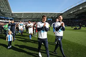 Prints of Lap of appreciation during the Premier League match between Brighton and Hove Albion and Manchester City at the American Express Community Stadium, Falmer, Brighton on the 12th May 2019 2018-19 Matches Prints: Brighton and Hove Albion: Premier League Survival Celebration - Players Lap of Appreciation (May 2019)