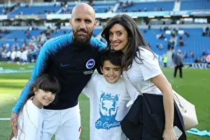 Prints of Lap of appreciation during the Premier League match between Brighton and Hove Albion and Manchester City at the American Express Community Stadium, Falmer, Brighton on the 12th May 2019 2018-19 Matches Prints: Brighton and Hove Albion: Premier League Survival Celebration - Players Lap of Appreciation (May 2019)