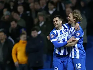 Goal Prints: Brighton and Hove Albion: Sam Baldock's Goal Celebration vs Leeds United (24FEB15)