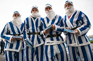 Brighton and Hove Albion: Santa Run Santa Clauses in Action during Middlesbrough Match, American Express Community Stadium, 19th December 2015