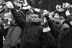 Prints of Millwall Scarf Day Crowd Shot Crowd Shot Prints: Brighton & Hove Albion: A Sea of Scarves - Millwall Scarf Day (Withdean Era Crowd)