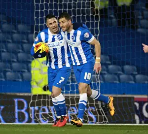 Leeds United 29FEB16 Prints: Brighton & Hove Albion: Tomer Hemed Scores Penalty Against Leeds United (29 Feb 2016)