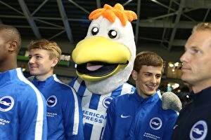 Images Dated 15th September 2015: Brighton and Hove Albion U18 Squad Presented at Half Time during Sky Bet Championship Match vs