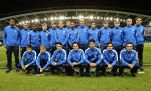 Brighton and Hove Albion U18 Squad Presented at Half Time against Rotherham United, American Express Community Stadium, September 15, 2015