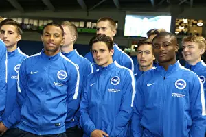 Brighton and Hove Albion U18 Squad Presented at Half Time during Sky Bet Championship Match against Rotherham United (September 2015)