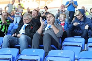 Images Dated 31st October 2015: Brighton and Hove Albion: Unwavering Passion of Fans at Reading Championship Match, October 2015