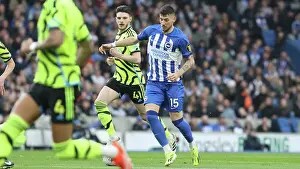 Arsenal Midfielder Declan Rice 41 Prints: Brighton and Hove Albion v Arsenal Premier League 06APR24