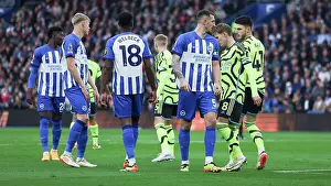 Jostles For Position Prints: Brighton and Hove Albion v Arsenal Premier League 06APR24