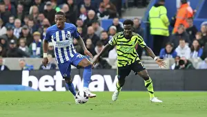 Arsenal Midfielder Bukayo Saka 7 Prints: Brighton and Hove Albion v Arsenal Premier League 06APR24