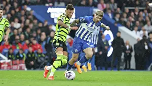 Arsenal Defender Ben White 4 Prints: Brighton and Hove Albion v Arsenal Premier League 06APR24