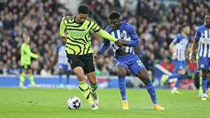 Arsenal Defender William Saliba 2 Prints: Brighton and Hove Albion v Arsenal Premier League 06APR24