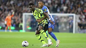Arsenal Midfielder Bukayo Saka 7 Prints: Brighton and Hove Albion v Arsenal Premier League 06APR24