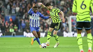 Arsenal Midfielder Declan Rice 41 Prints: Brighton and Hove Albion v Arsenal Premier League 06APR24