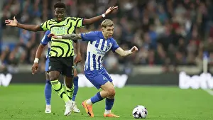Arsenal Midfielder Bukayo Saka 7 Prints: Brighton and Hove Albion v Arsenal Premier League 06APR24