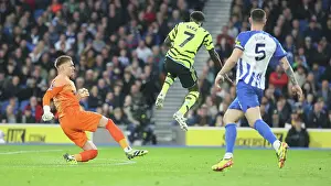Arsenal Midfielder Bukayo Saka 7 Prints: Brighton and Hove Albion v Arsenal Premier League 06APR24