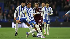 Aston Villa Defender Ezri Konsa 4 Prints: Brighton and Hove Albion v Aston Villa Premier League 02APR25