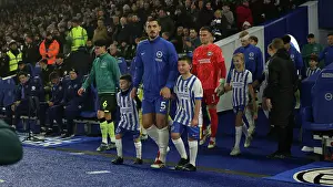 Leads Out Brighton And Hove Albion Team Prints: Brighton and Hove Albion v Brentford Premier League 27DEC24