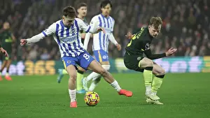 Evades A Challenge Prints: Brighton and Hove Albion v Brentford Premier League 27DEC24