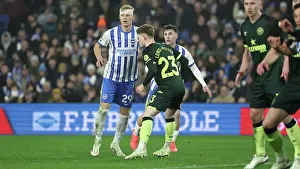 Jostles For Position Prints: Brighton and Hove Albion v Brentford Premier League 27DEC24