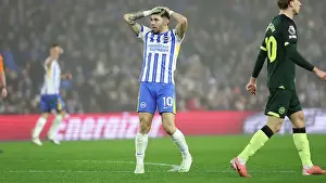 Looks Frustrated Prints: Brighton and Hove Albion v Brentford Premier League 27DEC24