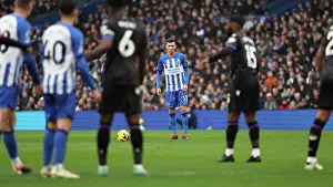 Awarded A Freekick Prints: Brighton and Hove Albion v Crystal Palace Premier League 04FEB24