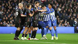 Jostles For Position Prints: Brighton and Hove Albion v Crystal Palace Premier League 04FEB24