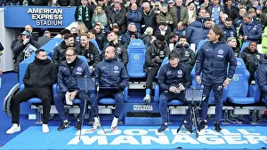 In The Dugout Prints: Brighton and Hove Albion v Everton Premier League 24FEB24