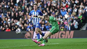 Everton Goalkeeper Jordan Pickford 1 Prints: Brighton and Hove Albion v Everton Premier League 24FEB24