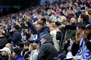 Cheering Prints: Brighton and Hove Albion v Everton Premier League 25JAN25