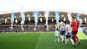 Leads Out Brighton And Hove Albion Team Prints: Brighton and Hove Albion v Everton Premier League 25JAN25