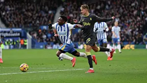 Everton Midfielder Jesper Lindstrm 29 Prints: Brighton and Hove Albion v Everton Premier League 25JAN25