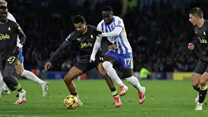 Everton Midfielder Iliman Ndiaye 10 Prints: Brighton and Hove Albion v Everton Premier League 25JAN25