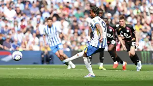 Takes A Penalty And Prints: Brighton and Hove Albion v Leicester City Premier League 12APR25