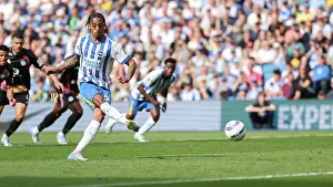 Takes A Penalty And Prints: Brighton and Hove Albion v Leicester City Premier League 12APR25