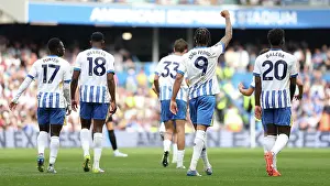 Takes A Penalty And Prints: Brighton and Hove Albion v Leicester City Premier League 12APR25