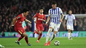 Liverpool Midfielder Wataru Endo 3 Prints: Brighton and Hove Albion v Liverpool Carabao Cup 30OCT24