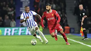 Liverpool Forward Mohamed Salah 11 Prints: Brighton and Hove Albion v Liverpool Carabao Cup 30OCT24