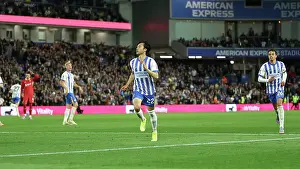 Scores A Goal 2 2 Prints: Brighton and Hove Albion v LIverpool Premier League 19MAY25
