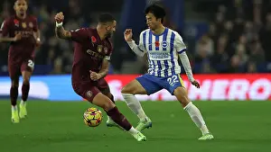 Manchester City Defender Kyle Walker 2 Prints: Brighton and Hove Albion v Manchester City Premier League 09NOV24