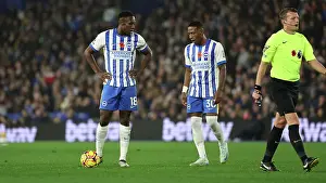 Awarded A Freekick Prints: Brighton and Hove Albion v Manchester City Premier League 09NOV24